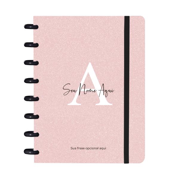 Iscool Disc Flex Personalizado A5 14x20 cm 80 Folhas Areia Sand Rosa