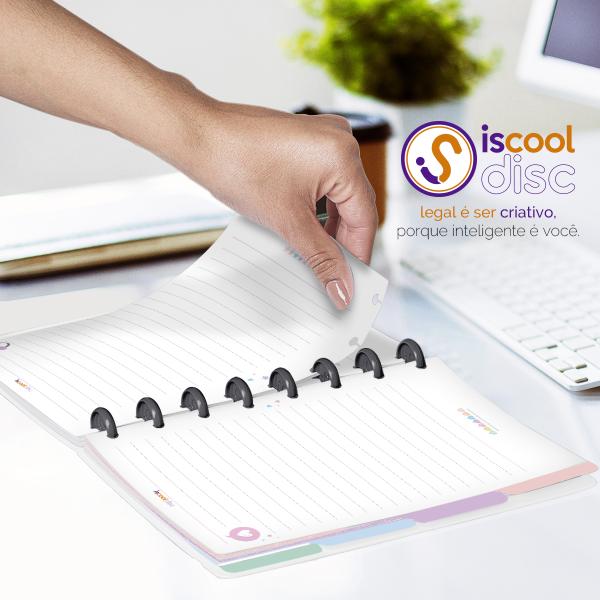 Iscool Disc Flex Personalizado A5 14x20 cm 80 Folhas Areia Sand Verde