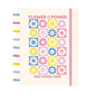 Iscool Disc Flex Personalizado Médio Retro Flor Power Branco