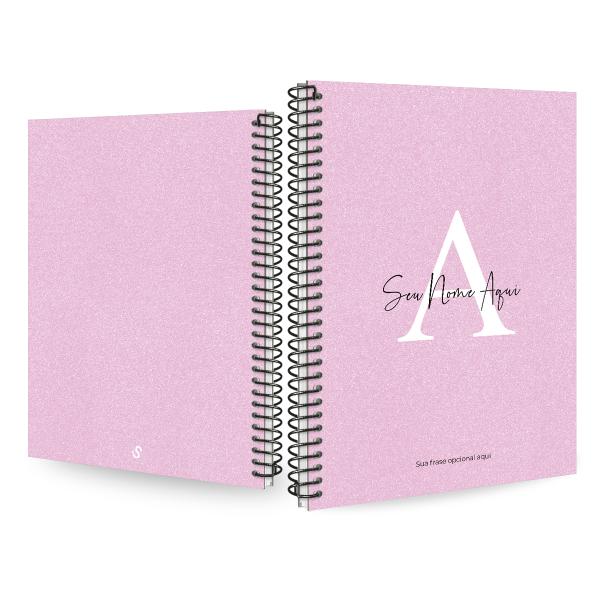 Caderno Universitário Espiral Personalizado 1 Matéria Areia Sand Magenta