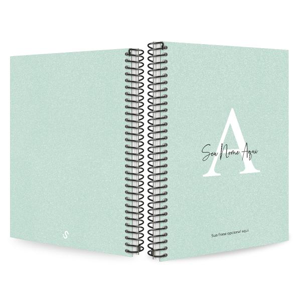 Caderno Colegial Personalizado 1 Matéria Areia Sand Verde