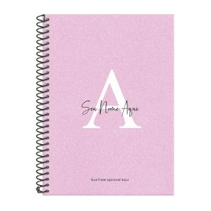 Caderno Colegial Personalizado 1 Matéria Areia Sand Magenta