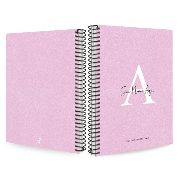 Caderno Colegial Personalizado 1 Matéria Areia Sand Magenta