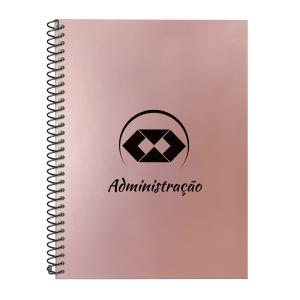 Caderno Universitário Espiral 1 Matéria Profissões Rosê Gold Administração