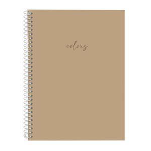 Caderno Universitário Espiral 1 Matéria Solid Colors Nude