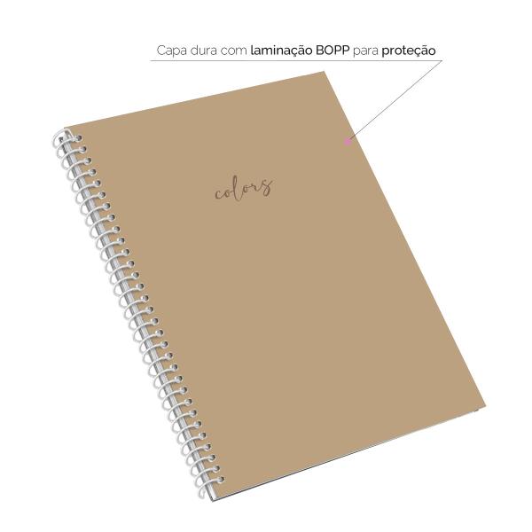 Caderno Universitário Espiral 1 Matéria Solid Colors Nude