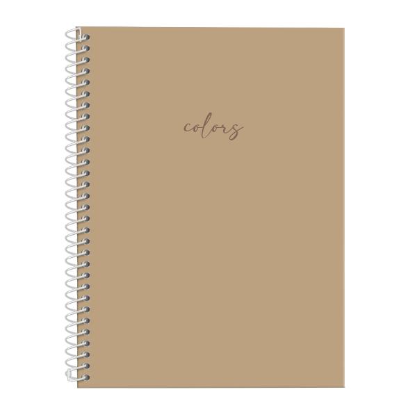Caderno Universitário Espiral 1 Matéria Solid Colors Nude