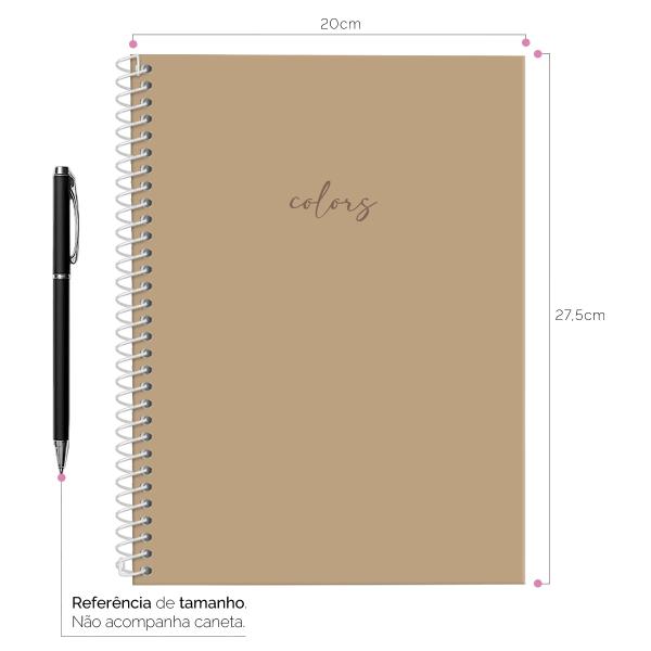 Caderno Universitário Espiral 1 Matéria Solid Colors Nude