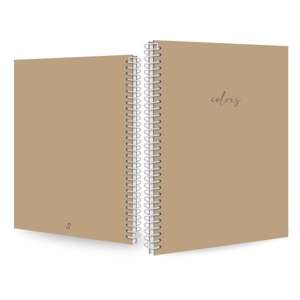 Caderno Universitário Espiral 1 Matéria Solid Colors Nude