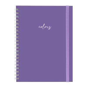 Caderno Universitário Plus 1 Matéria Solid Colors Lilás