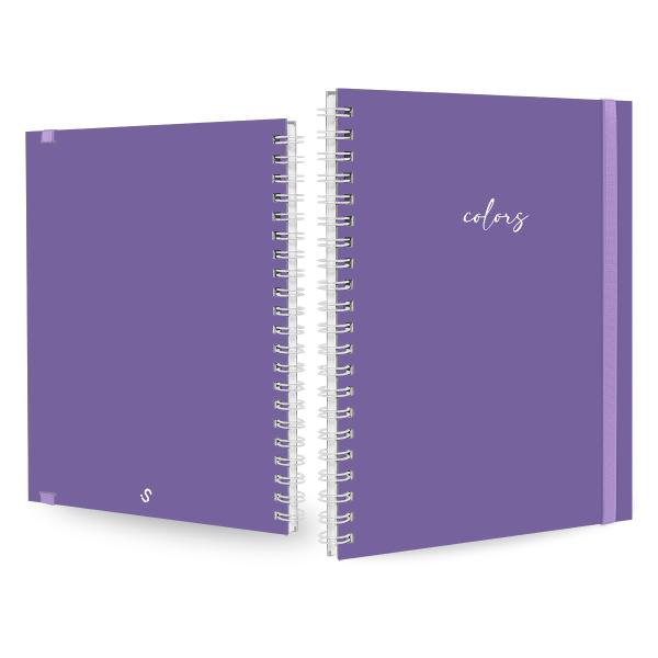 Caderno Universitário Plus 1 Matéria Solid Colors Lilás