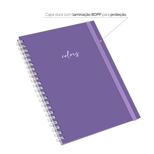 Caderno Universitário Plus 1 Matéria Solid Colors Lilás