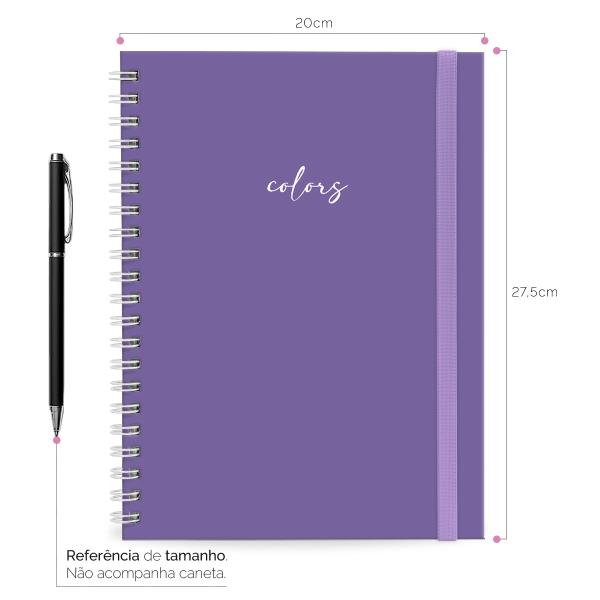 Caderno Universitário Plus 1 Matéria Solid Colors Lilás