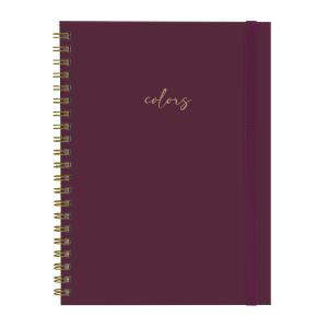Caderno Universitário Plus 1 Matéria Solid Colors Marsala