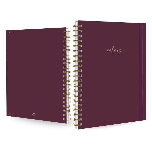 Caderno Universitário Plus 1 Matéria Solid Colors Marsala