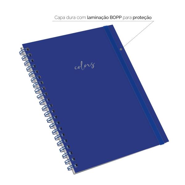 Caderno Universitário Plus 1 Matéria Solid Colors Azul Bic