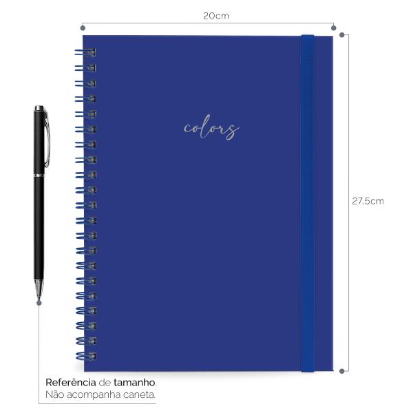 Caderno Universitário Plus 1 Matéria Solid Colors Azul Bic