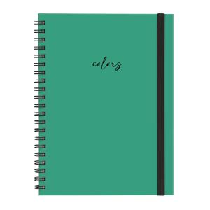 Caderno Universitário Plus 1 Matéria Solid Colors Verde
