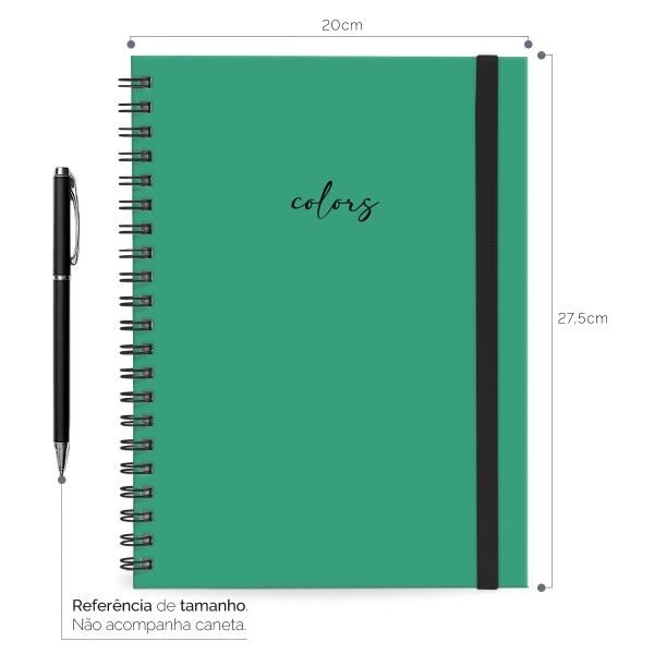 Caderno Universitário Plus 1 Matéria Solid Colors Verde