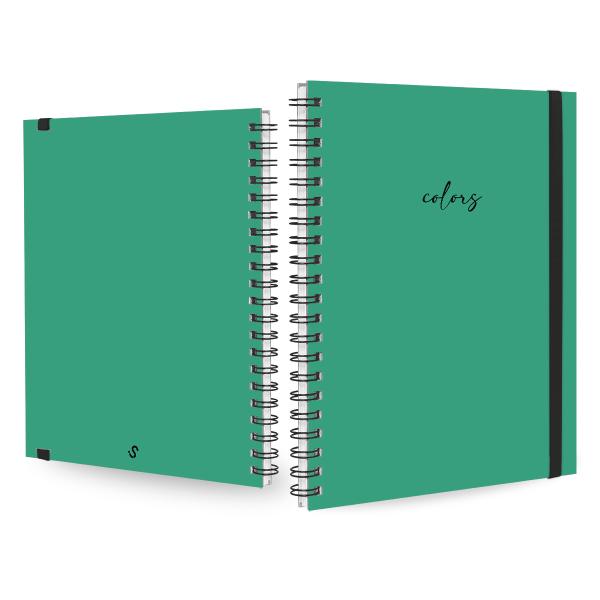 Caderno Universitário Plus 1 Matéria Solid Colors Verde