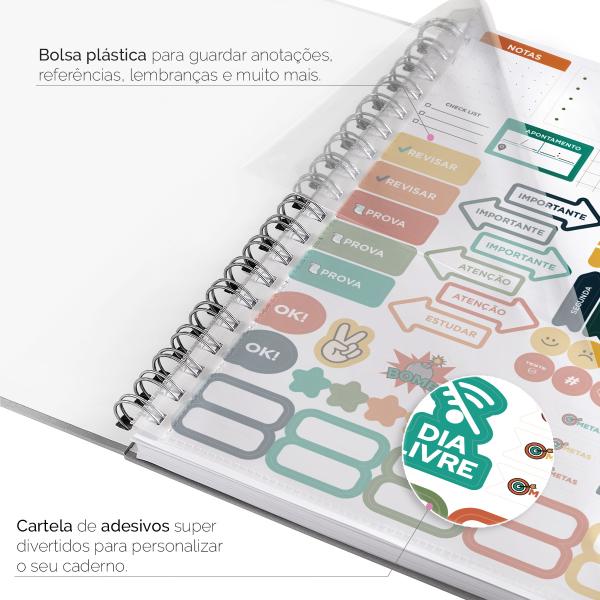 Caderno Universitário Plus 1 Matéria Solid Colors Verde