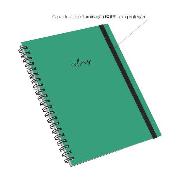 Caderno Universitário Plus 1 Matéria Solid Colors Verde