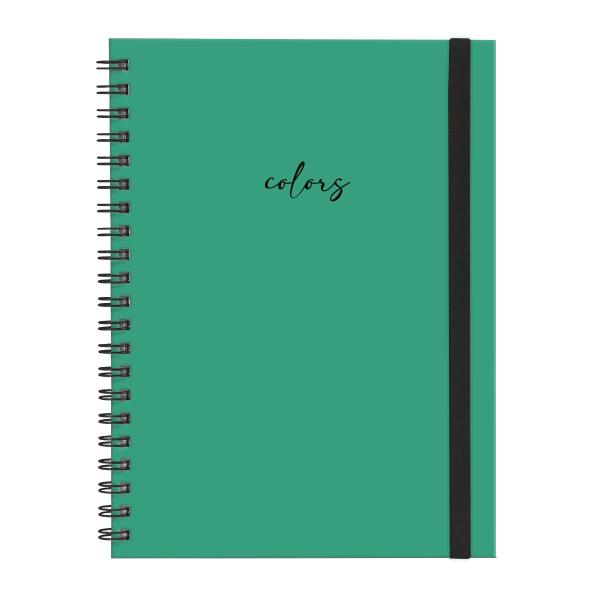 Caderno Universitário Plus 1 Matéria Solid Colors Verde