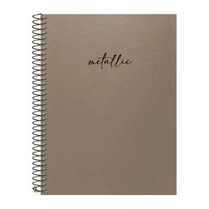 Caderno Universitário Espiral 10 Matérias Solid Metallic Bronze