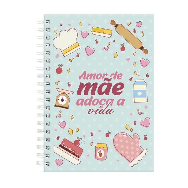 Caderno De Receitas Amor de Mãe Adoça a Vida 18x25cm