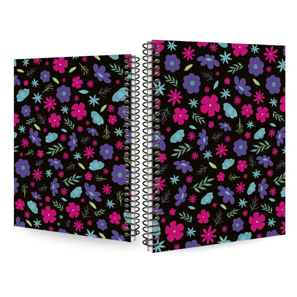 Caderno Universitário 1 Matéria Florescer Preto