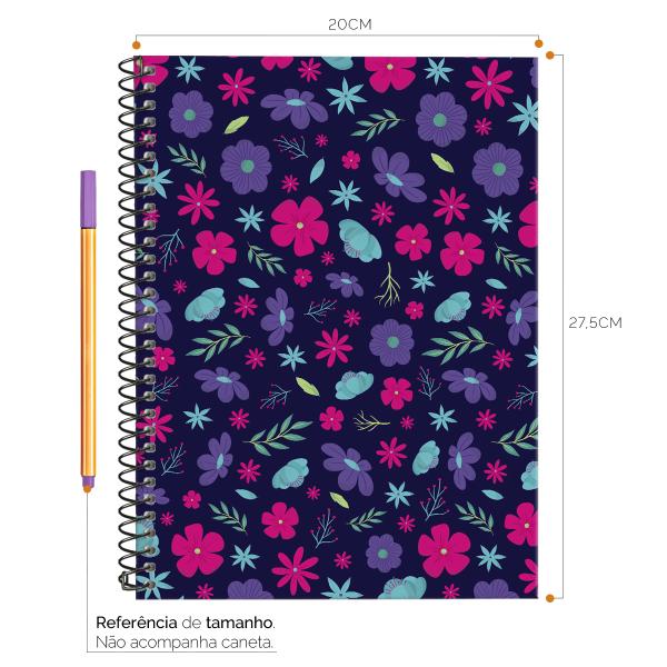 Caderno Universitário 1 Matéria Florescer Roxo