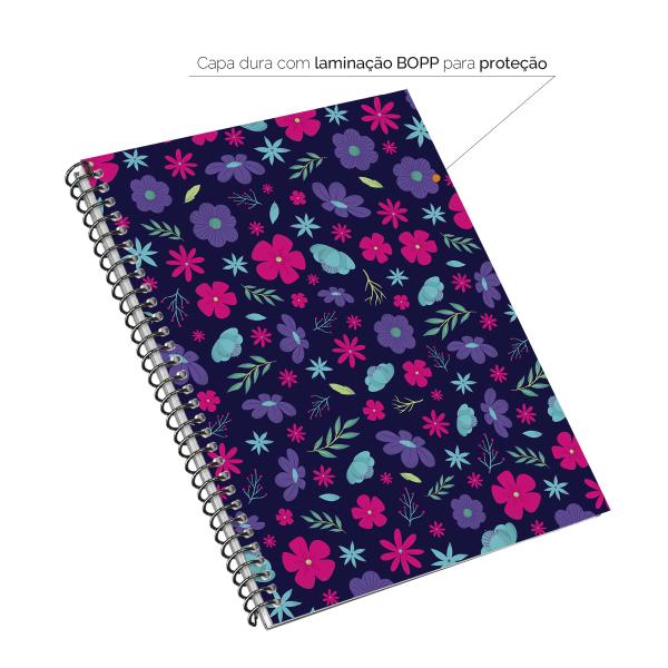 Caderno Universitário 1 Matéria Florescer Roxo