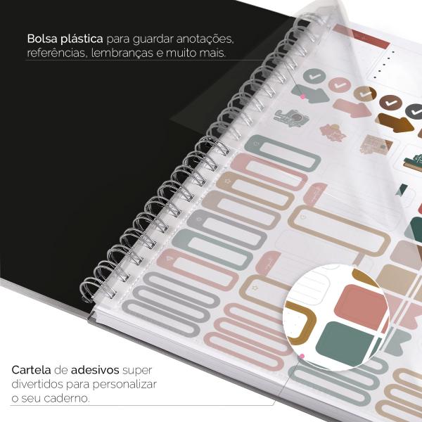 Caderno Universitário Plus 1 Matéria Solid Glitter Metallic Bronze