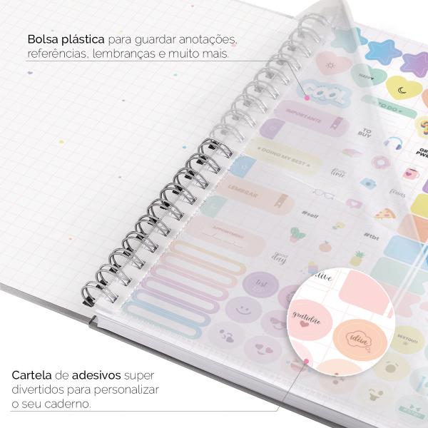 Caderno Universitário Plus 1 Matéria Solid Glitter Colors Marsala