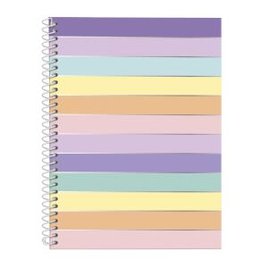 Caderno Universitário 1 Matéria Colors Sweet Listras Roxo E Lilás