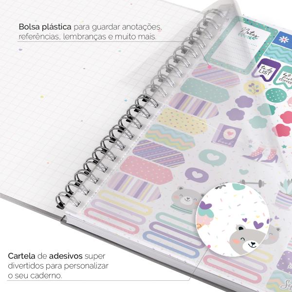 Caderno Universitário Plus 1 Matéria Colors Sweet Chevron Verde