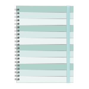 Caderno Universitário Plus 1 Matéria Colors Sweet Listras Verde