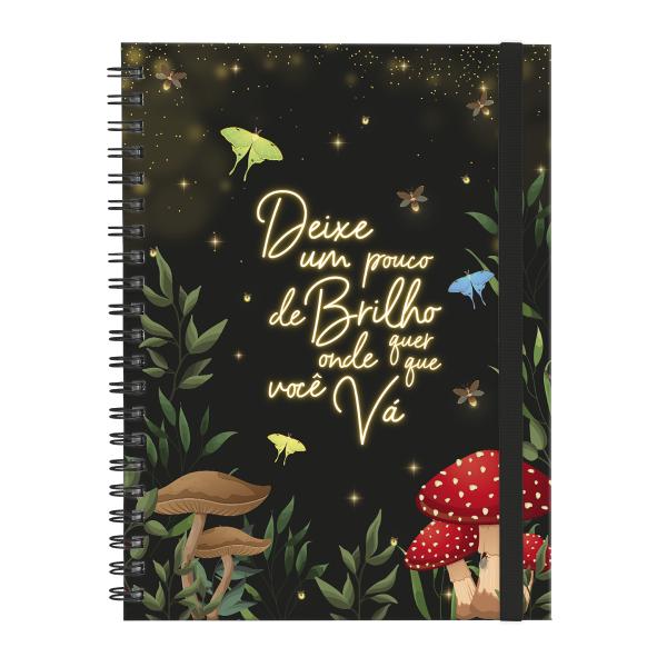 Caderno Universitário Plus 1 Matéria Bosque Mágico Preto
