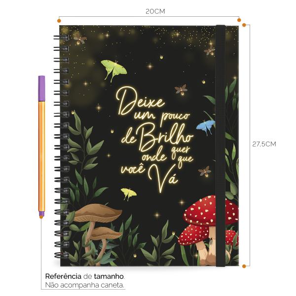 Caderno Universitário Plus 1 Matéria Bosque Mágico Preto