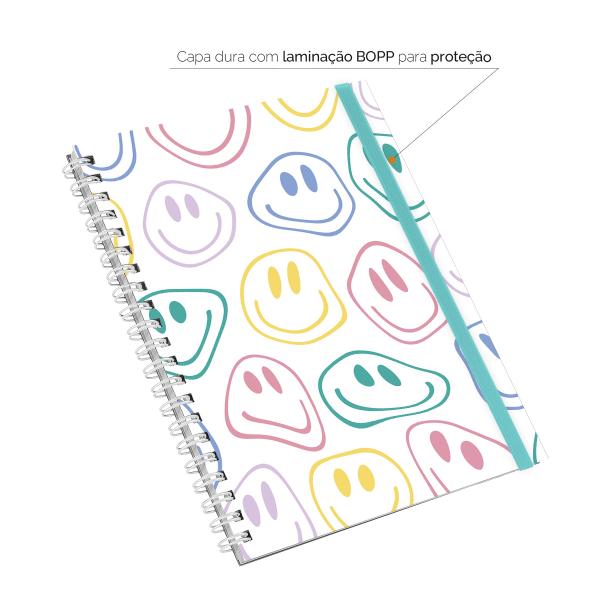 Caderno Universitário Plus 1 Matéria Retrô Happiness