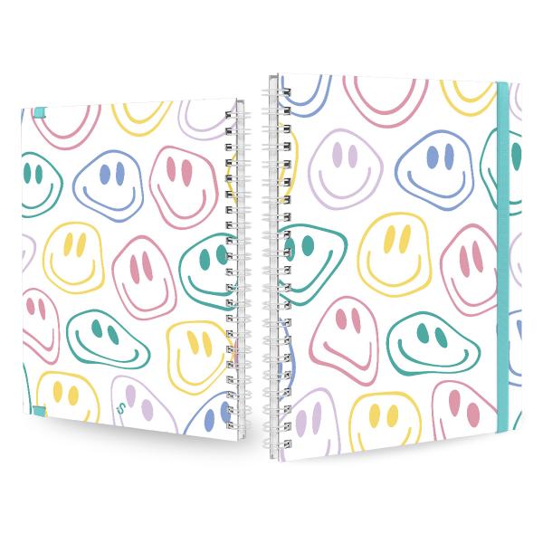 Caderno Universitário Plus 1 Matéria Retrô Happiness