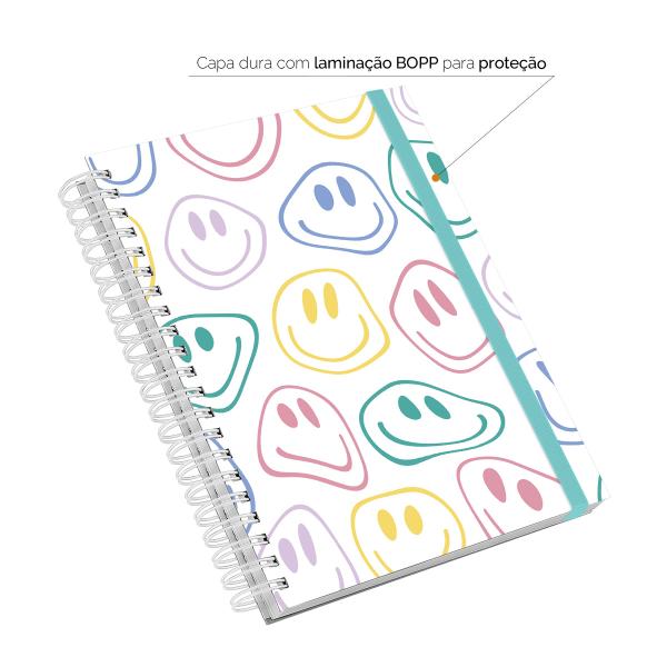 Caderno Universitário Plus 10 Matérias Retrô Happiness