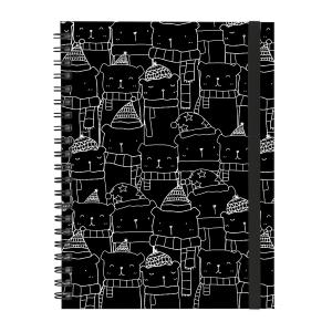 Caderno Universitário Plus 1 Matéria Little Bear Preto