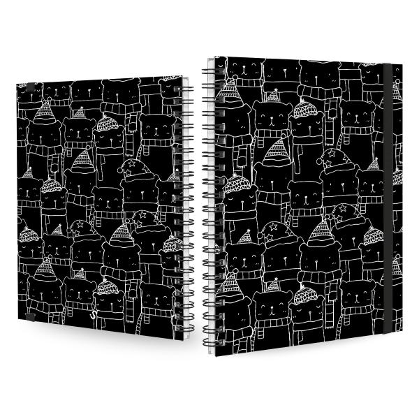 Caderno Universitário Plus 1 Matéria Little Bear Preto