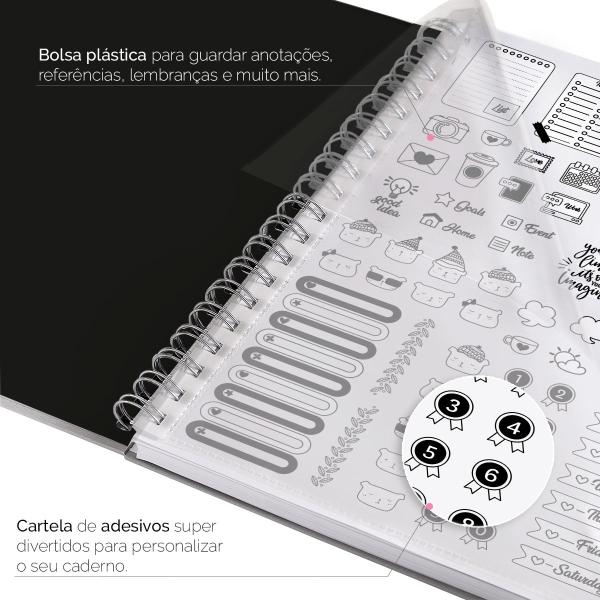 Caderno Universitário Plus 1 Matéria Little Bear Preto