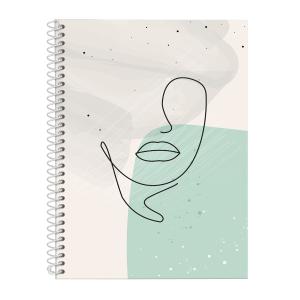 Caderno Universitário 1 Matéria Face Linear Verde