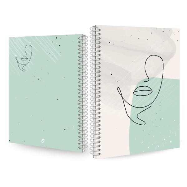 Caderno Universitário 1 Matéria Face Linear Verde