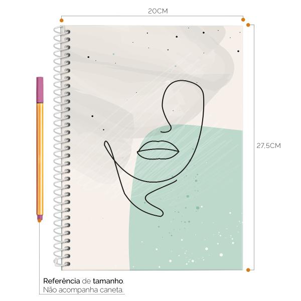 Caderno Universitário 1 Matéria Face Linear Verde
