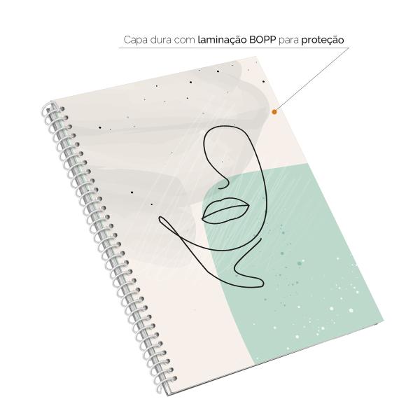 Caderno Universitário 1 Matéria Face Linear Verde