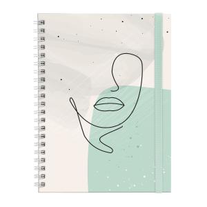 Caderno Universitário Plus 1 Matéria Face Linear Verde